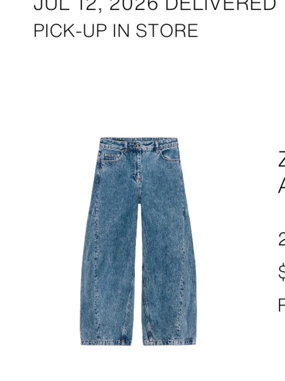 Zara High-Rise Jeans in Blue Wash